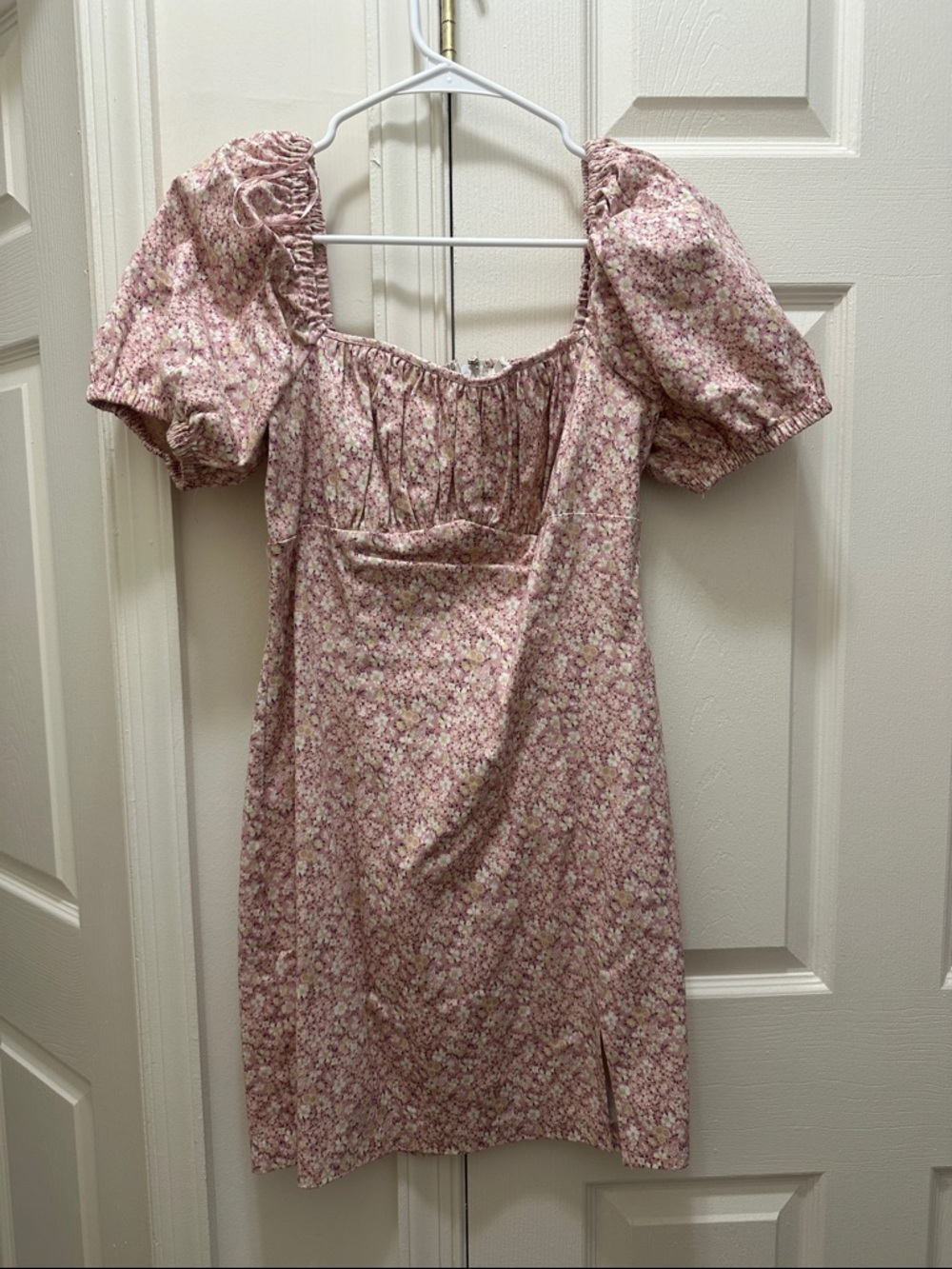 ASTR pink floral mini sundress